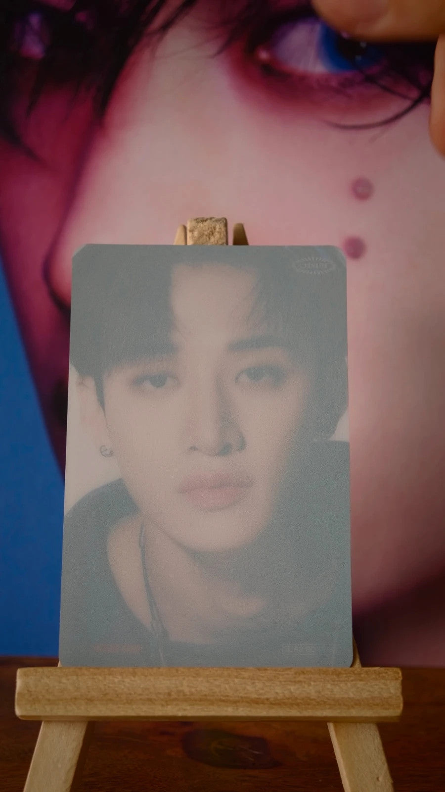 Stray Kids Bang Chan Social Path / Super Bowl Photocard (Tower Records Clear POB) — translucent reverse