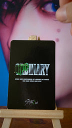 Stray Kids Bang Chan ODDINARY Photocard (Synnara POB), black reverse with ODDINARY logo