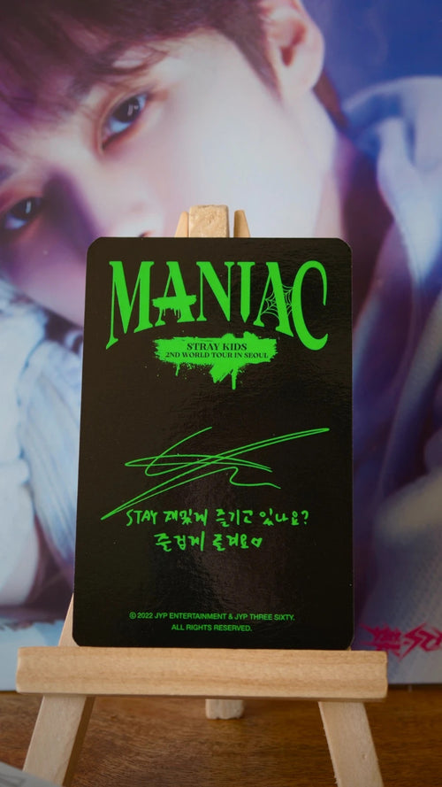 Stray Kids Lee Know MANIAC in Seoul Photocard (Random Photocard) — reverse