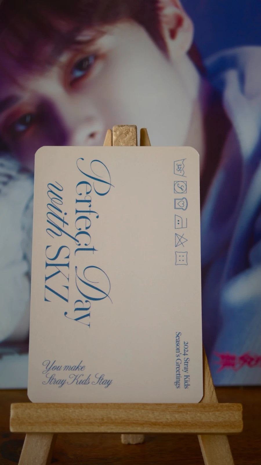 Stray Kids Lee Know Perfect Day with SKZ Photocard (Selfie Photocard) — reverse design