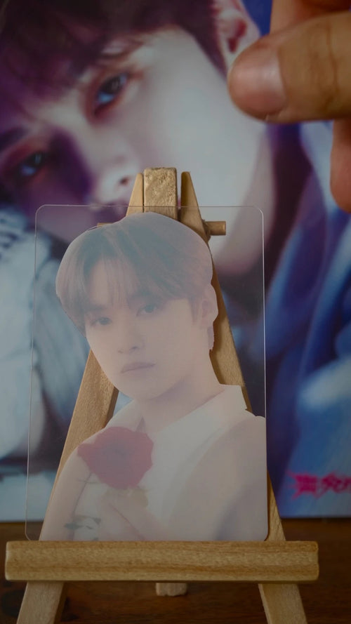Stray Kids Lee Know Photocard (Rose Portrait) — rose portrait shown at another angle