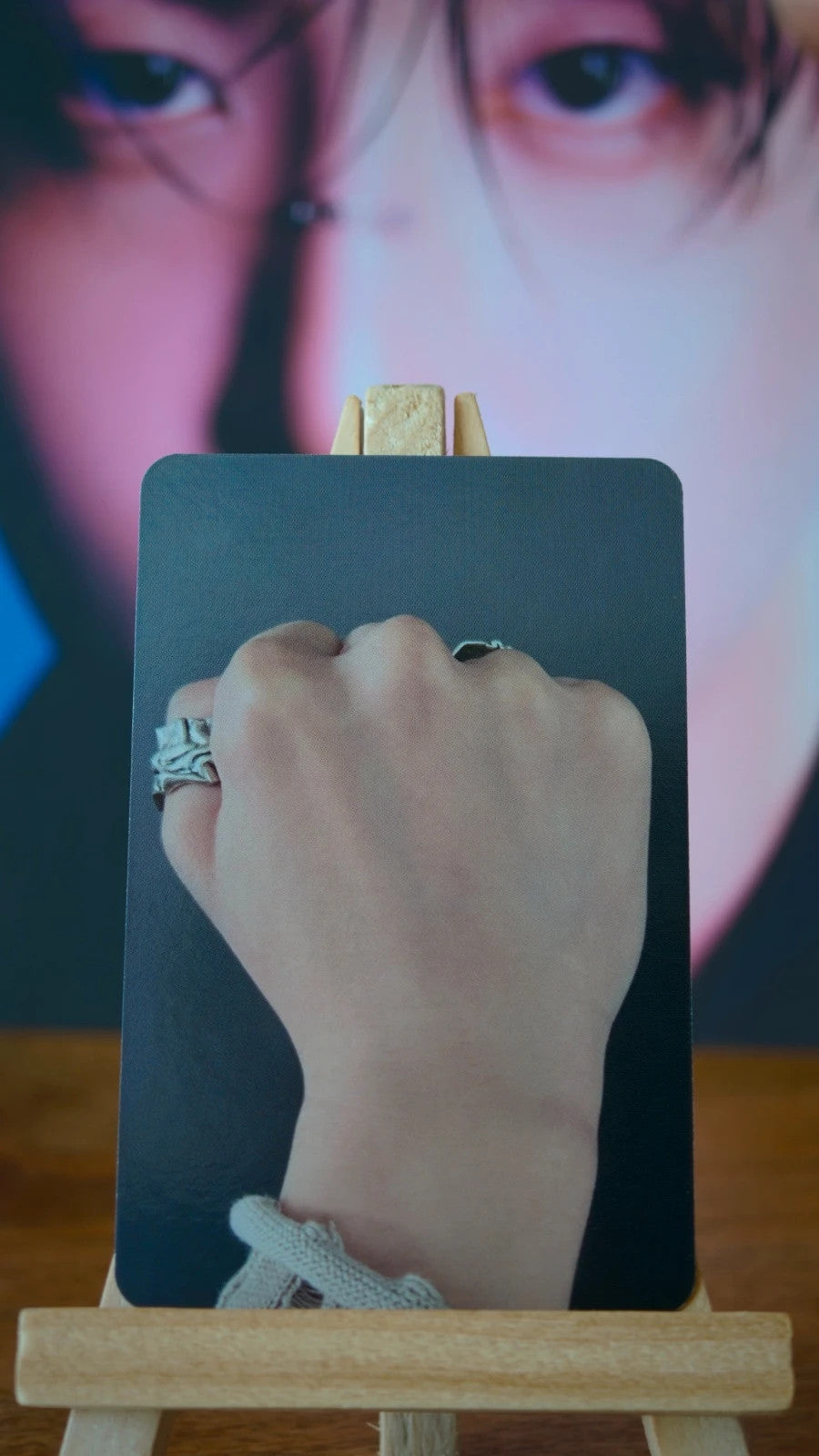 Stray Kids Han ROCK-STAR Photocard (Double-sided) — hand photograph side