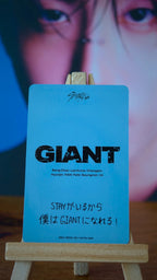 Stray Kids Han GIANT Photocard, reverse of photocard