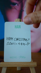 Stray Kids Han NACIFIC Photocard (Round 15 Love Present) — reverse with printed message