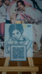 Stray Kids Felix I am WHO Photocard (Self-portrait Drawing) — translucent reverse