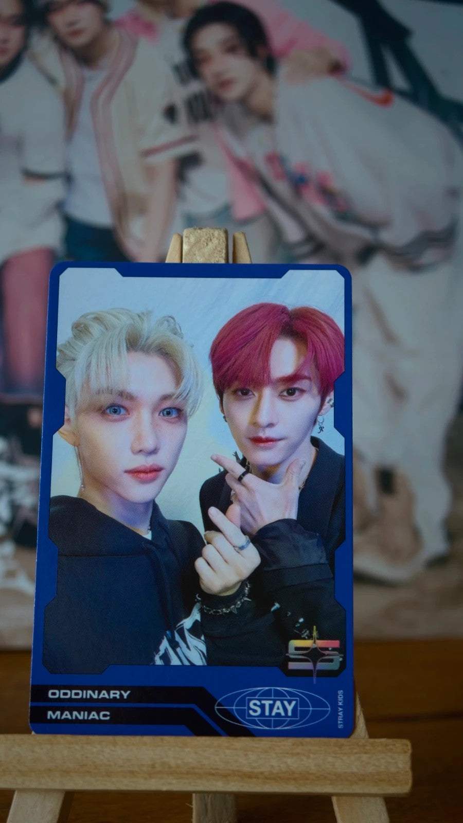 Stray Kids Lee Know & Felix ODDINARY Unit Photocard (Blue Back, Album POB) — front