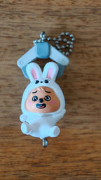 Stray Kids SKZOO HAN QUOKKA Hanging Gacha Keyring (Leebit Suit) — front view