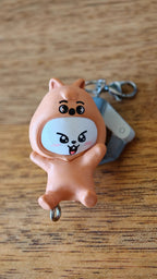 Stray Kids SKZOO Leebit Hanging Gacha Keyring (HAN QUOKKA Suit) — front view