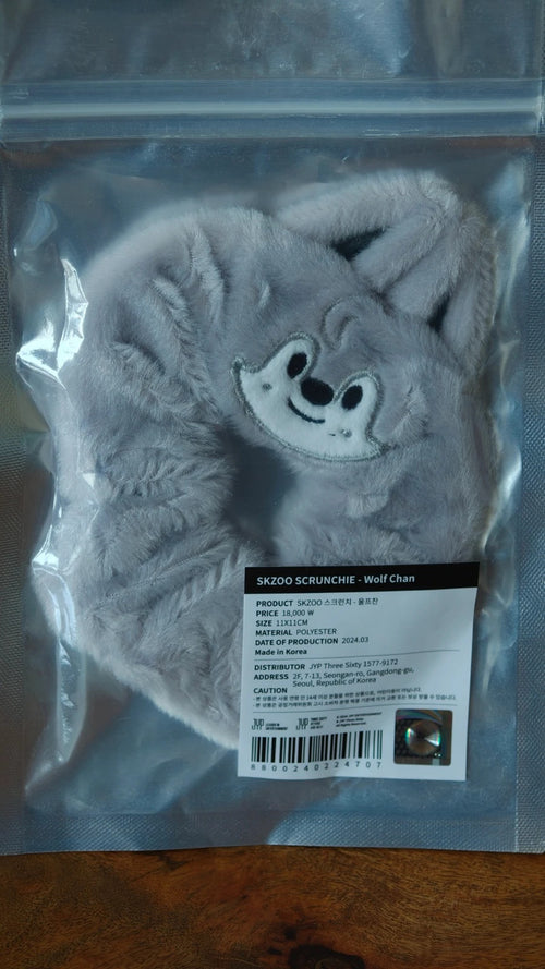 Stray Kids SKZOO Wolf Chan Hair Scrunchie — front view