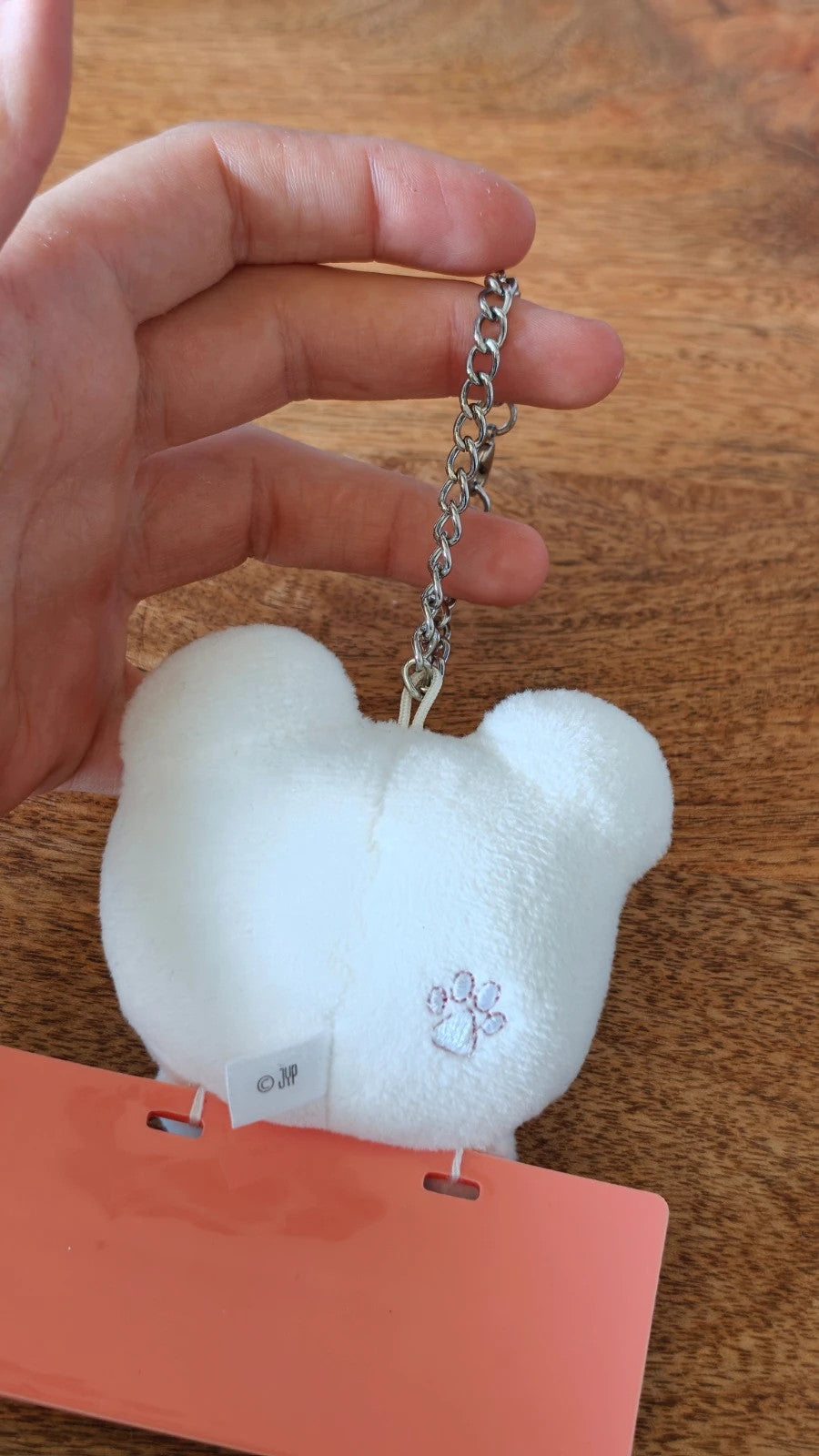 Stray Kids SKZOO Jiniret Name Bag Charm (TOY WORLD), back of the character charm and chain