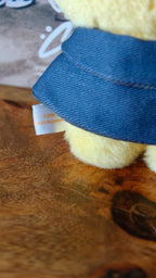 Stray Kids SKZOO BbokAri Plush, close-up of the blue outfit and fabric label