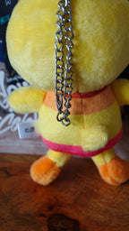Stray Kids SKZOO BbokAri Plush Keyring, close-up of the chain and fabric label