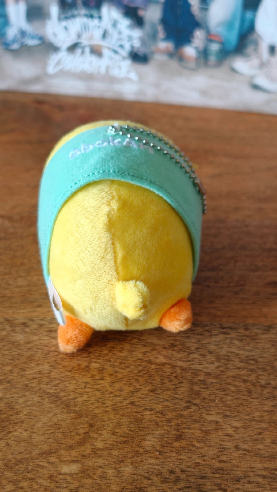 Stray Kids SKZOO BbokAri Plush Keyring, back of the round plush and hanging chain