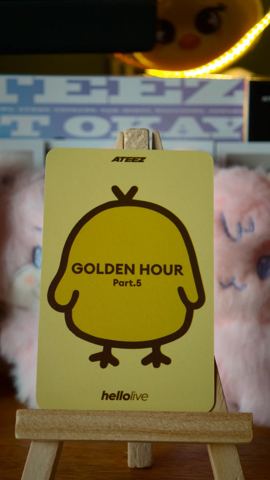 ATEEZ Jongho GOLDEN HOUR : Part.5 Photocard (HelloLive POB), reverse of photocard