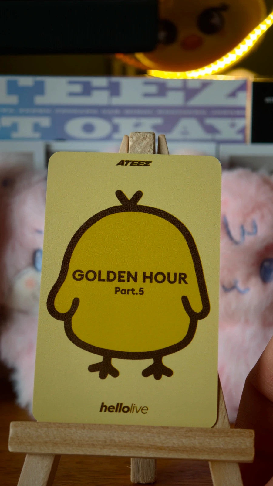 ATEEZ Yunho GOLDEN HOUR : Part.5 Photocard (HelloLive POB), reverse of photocard