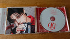 ATEEZ Wooyoung BAD (Japanese Ver.) CD (Solo Edition), open CD case showing portrait booklet and disc