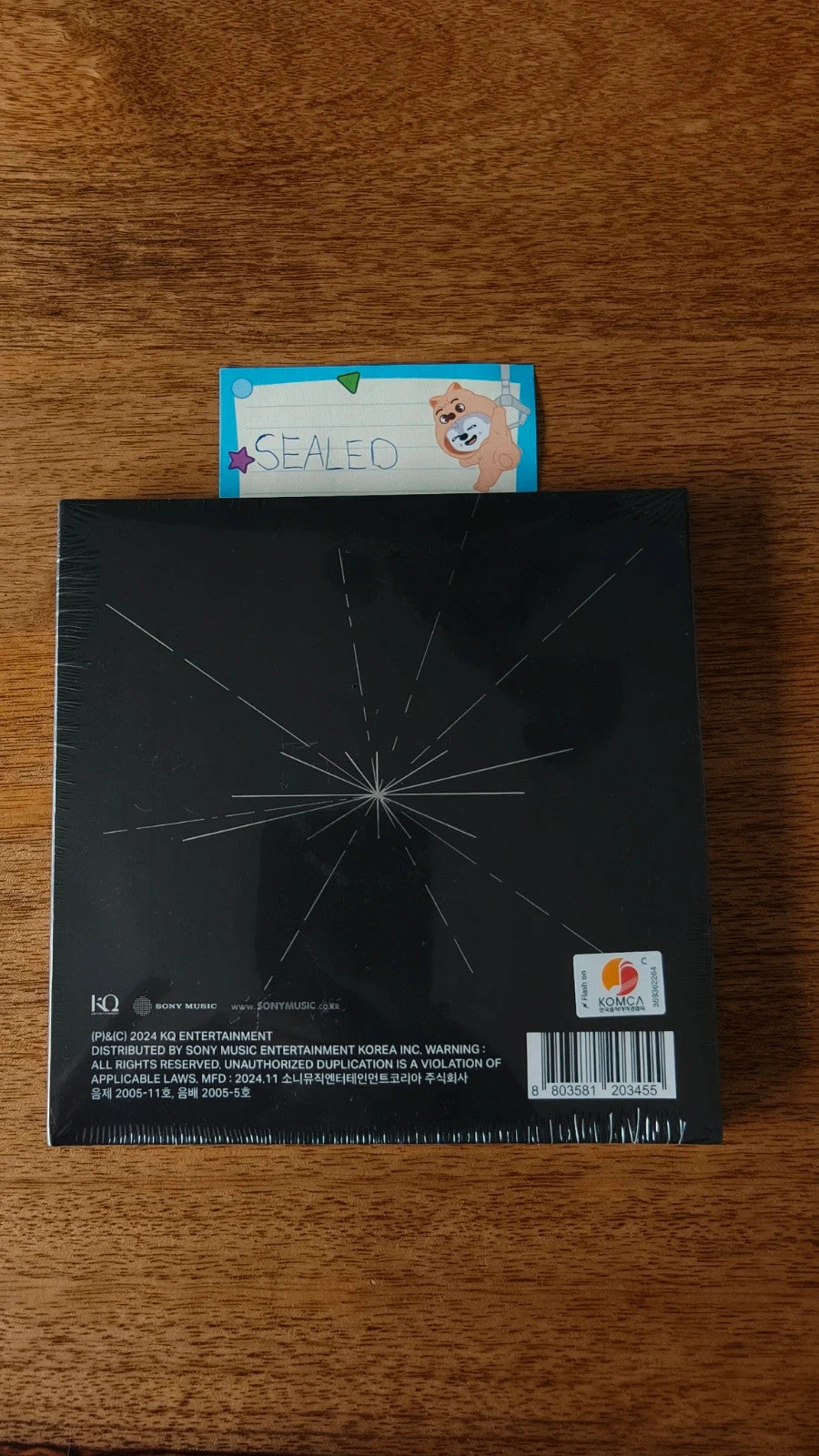 ATEEZ Hongjoong GOLDEN HOUR : Part.2 Album (Digipack Ver., Sealed) — sealed album reverse