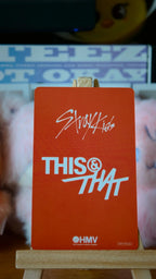 Stray Kids Han THIS & THAT Photocard (HMV A POB), reverse of photocard