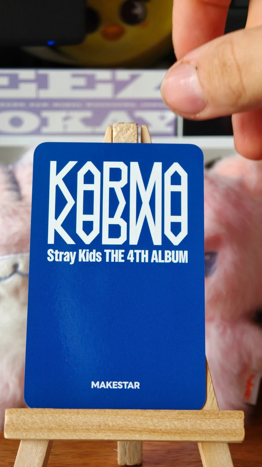 Stray Kids Changbin KARMA Photocard (Makestar POB), reverse of photocard