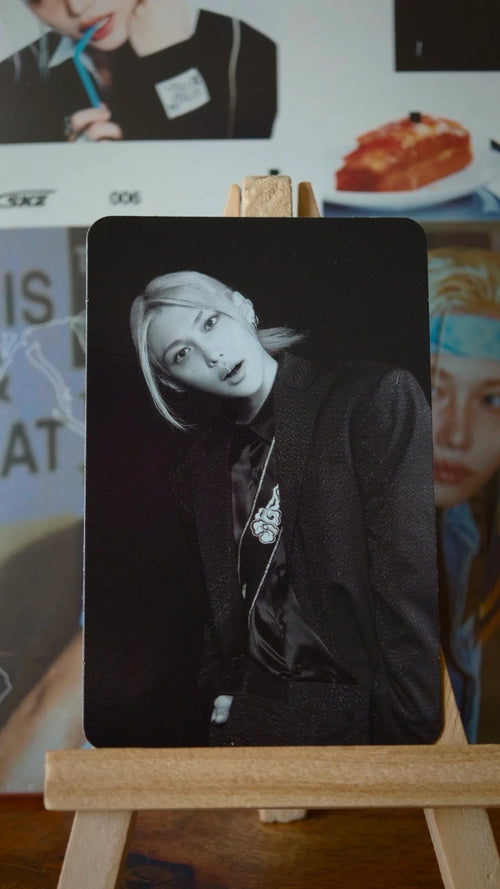 Stray Kids Felix HOP Photocard (Accordion Monochrome) — front