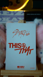 Stray Kids Lee Know THIS & THAT Photocard (HMV Lucky Draw Y), reverse of photocard