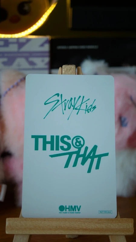 Stray Kids Hyunjin THIS & THAT Photocard (HMV Lucky Draw X), reverse of photocard