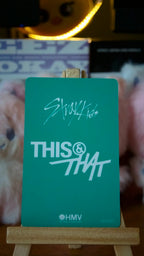 Stray Kids Han THIS & THAT Photocard (HMV B POB), reverse of photocard