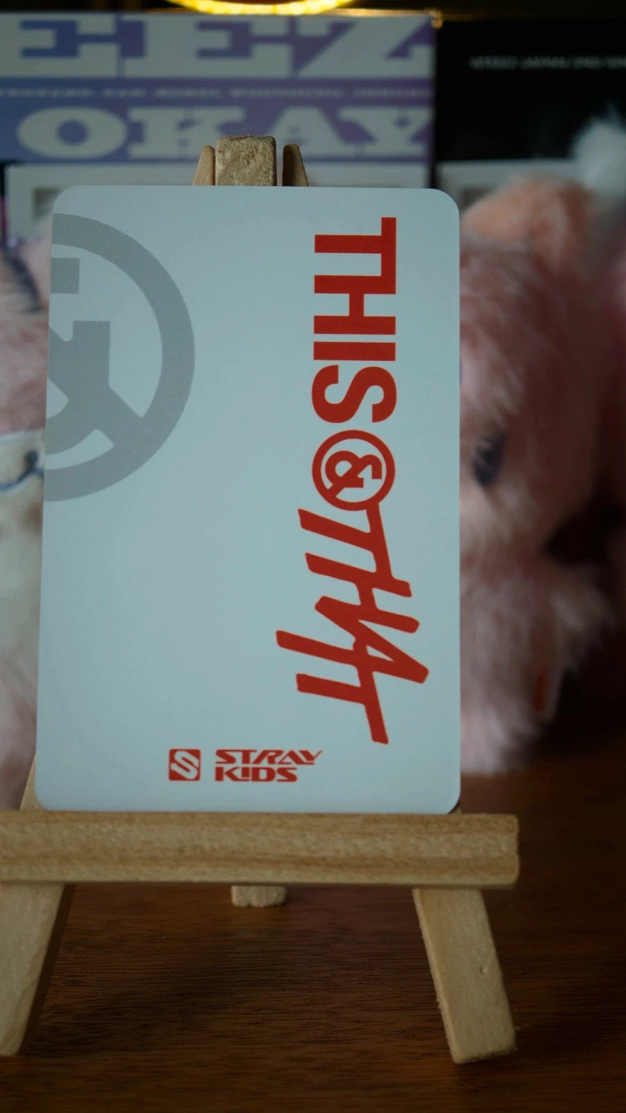Stray Kids Lee Know THIS & THAT Photocard (FANS Album Ver. Set Card), reverse of photocard