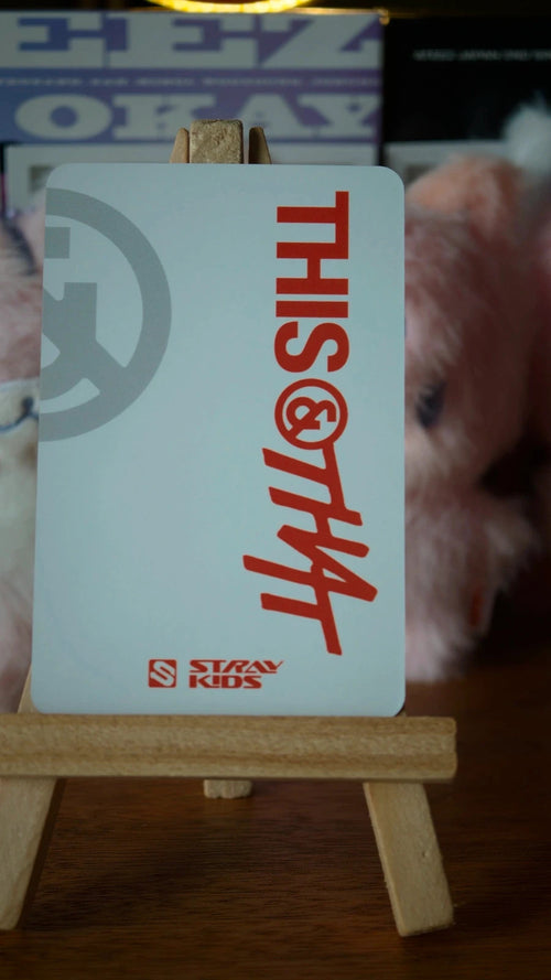 Stray Kids Lee Know THIS & THAT Photocard (FANS Album Ver. Set Card), reverse of photocard