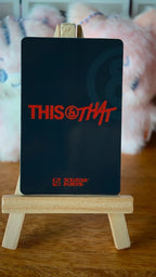 Stray Kids Han THIS & THAT Lenticular Photocard (FANS Album Ver.), reverse of the lenticular photocard with THIS & THAT logo