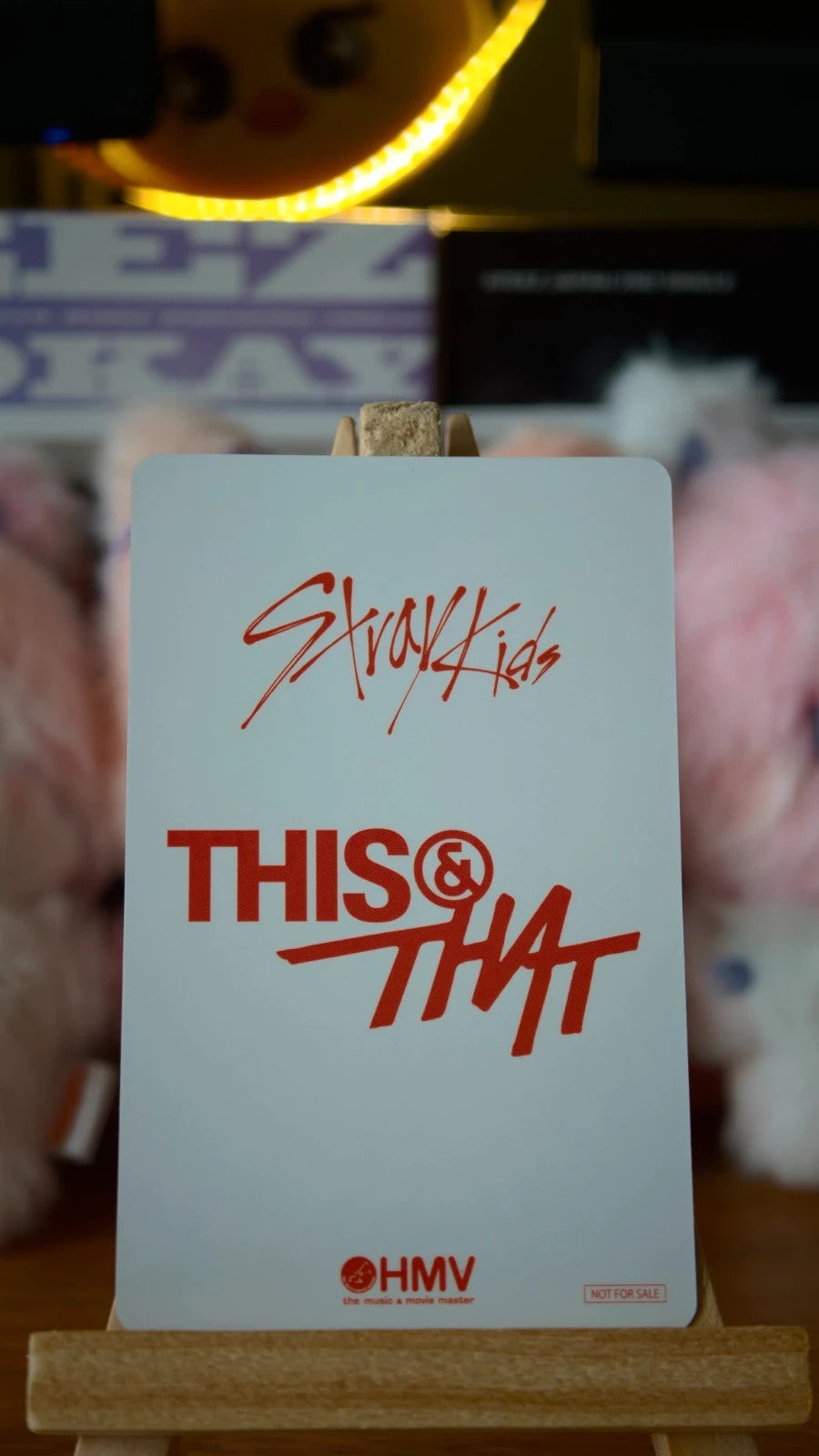 Stray Kids Hyunjin THIS & THAT Photocard (HMV Lucky Draw Y), reverse of photocard