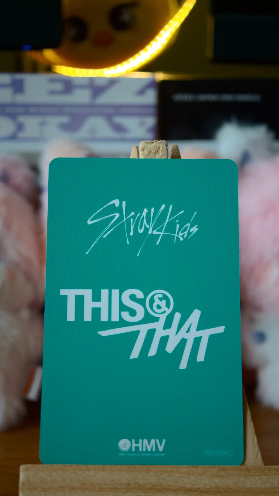 Stray Kids Bang Chan THIS & THAT Photocard (HMV B POB), reverse of photocard
