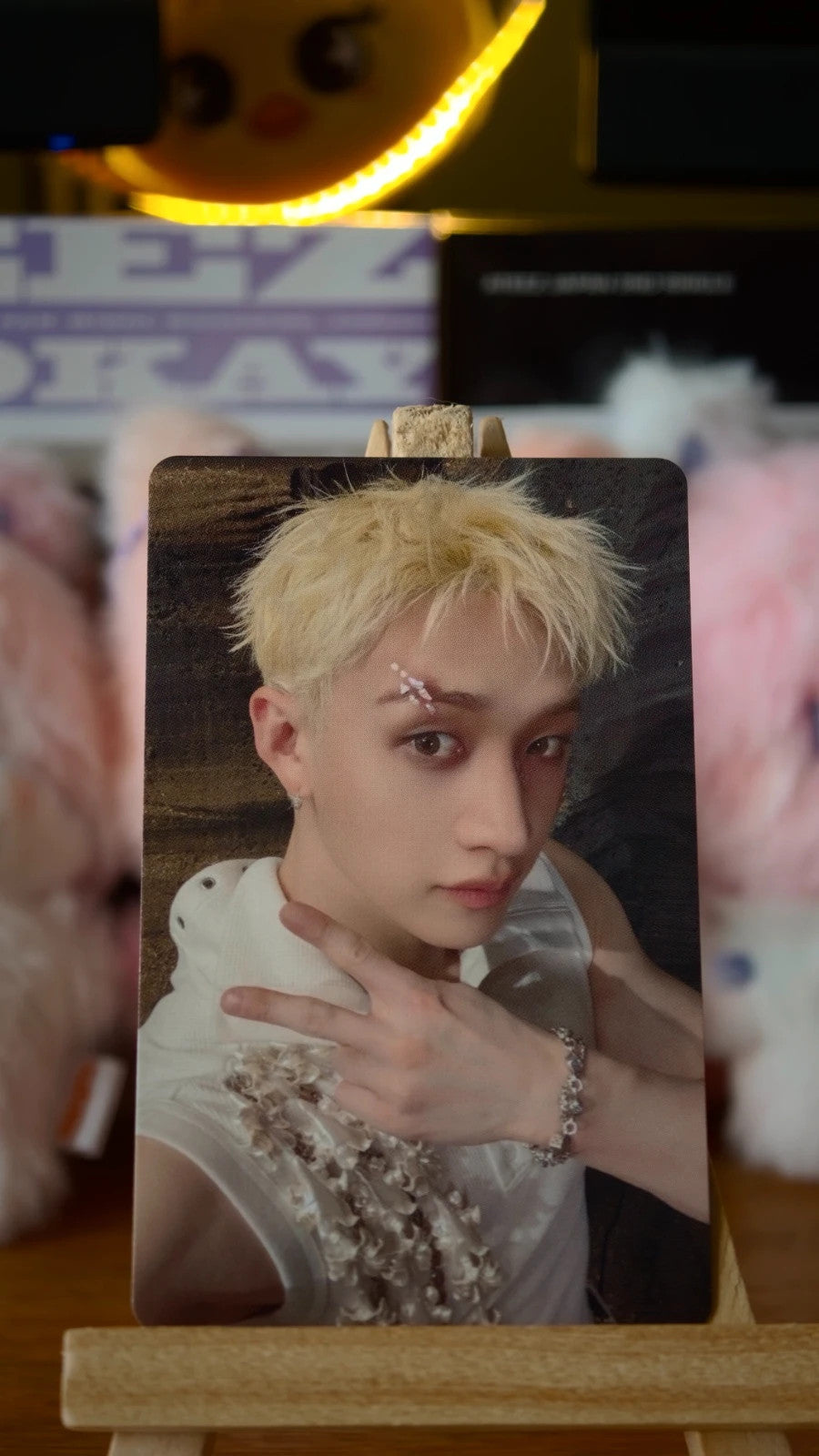 Stray Kids Bang Chan THIS & THAT Photocard (HMV B POB), front of photocard