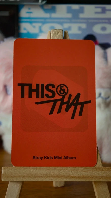 Stray Kids Seungmin THIS & THAT Photocard (FANS Album Ver.), reverse of photocard