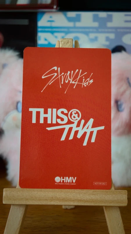 Stray Kids Bang Chan THIS & THAT Photocard (HMV A POB), reverse of photocard