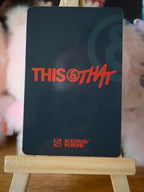 Stray Kids Bang Chan THIS & THAT Lenticular Photocard (FANS Album Ver.), reverse of the lenticular photocard with THIS & THAT logo