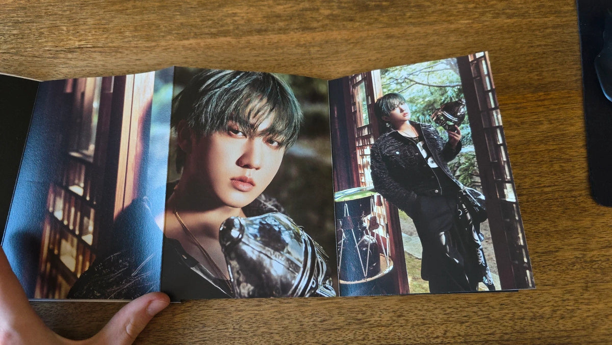 Stray Kids HOP Accordion Album Changbin, open accordion booklet showing Changbin portraits