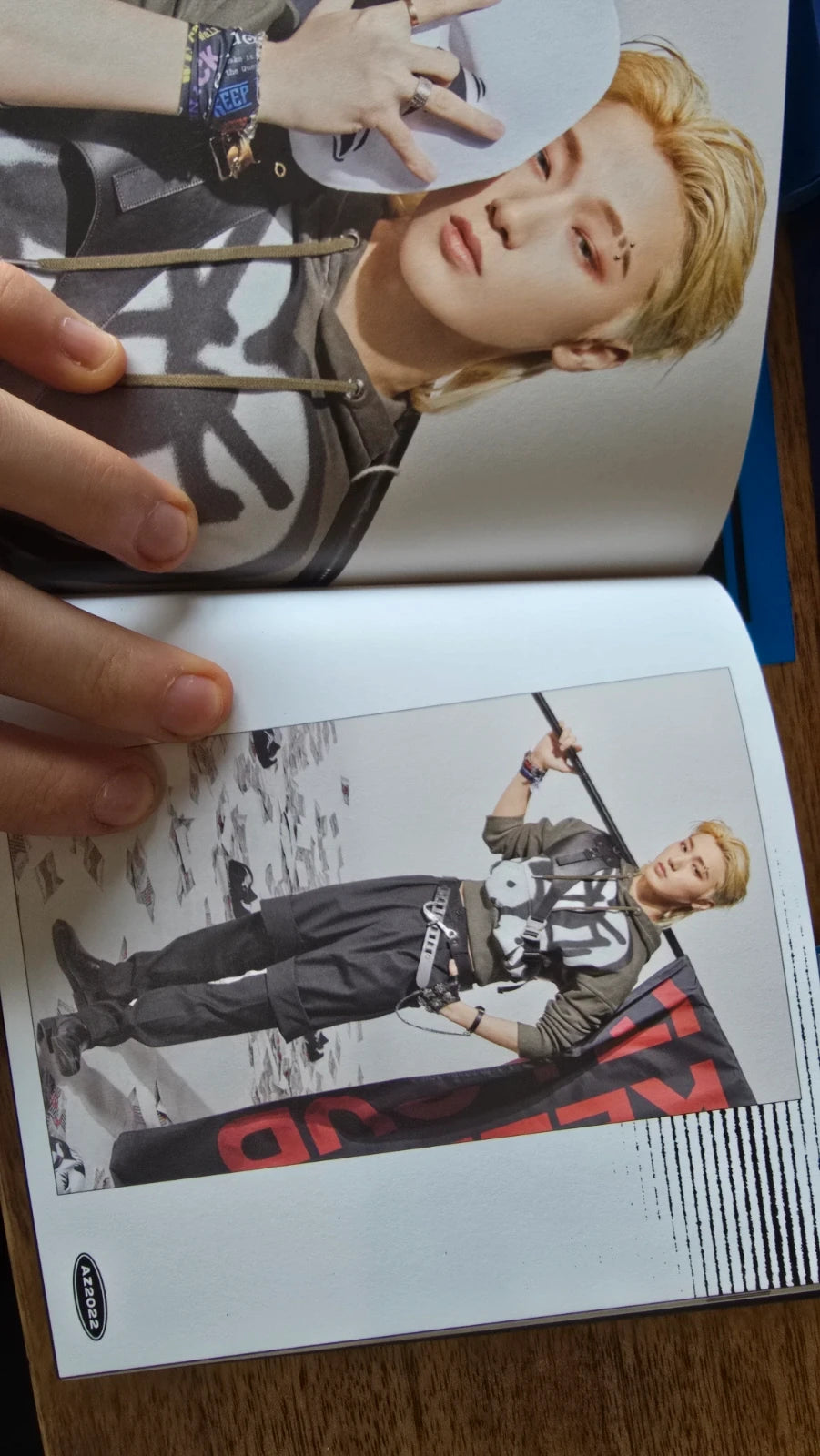ATEEZ The World Ep 1 Movement Album, open photobook showing two member portraits