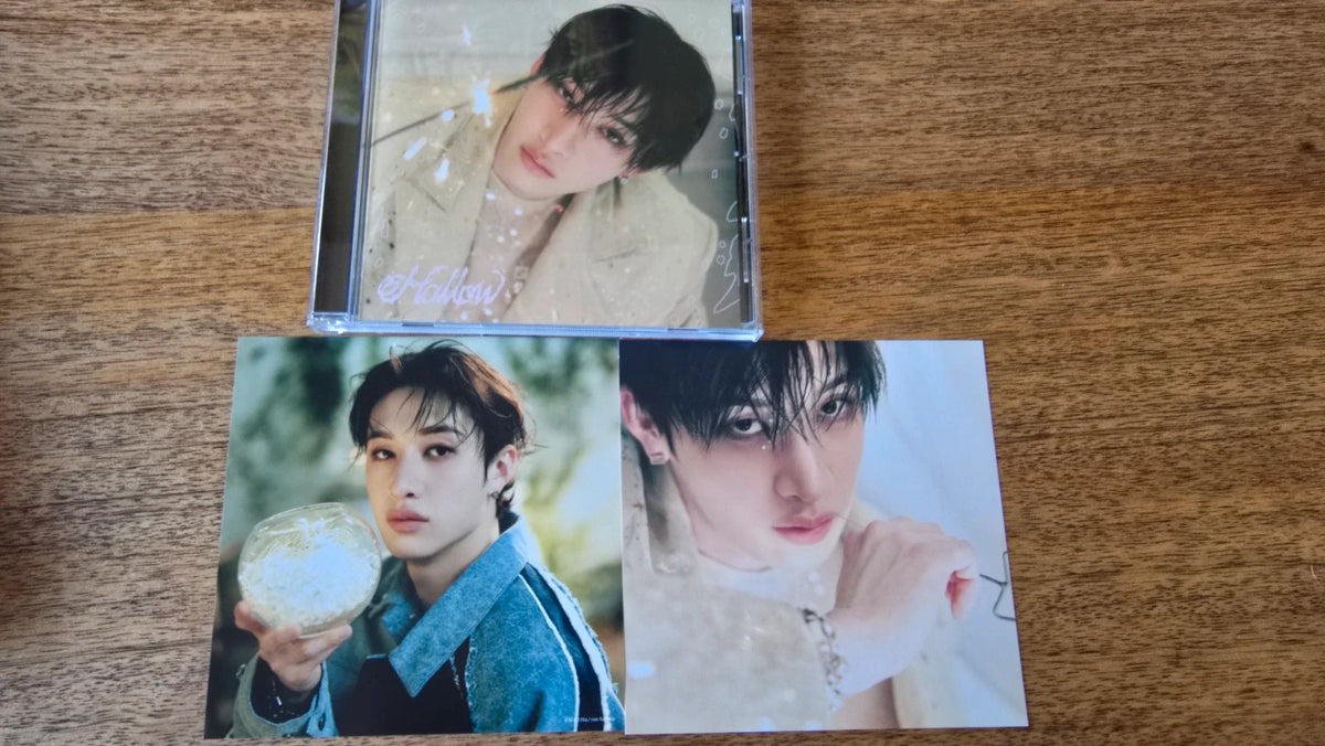 Stray Kids Hollow Album Bang Chan CD, closer view of the case and portrait booklet