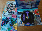Stray Kids The Sound Japanese Album, open album with purple disc and printed inserts