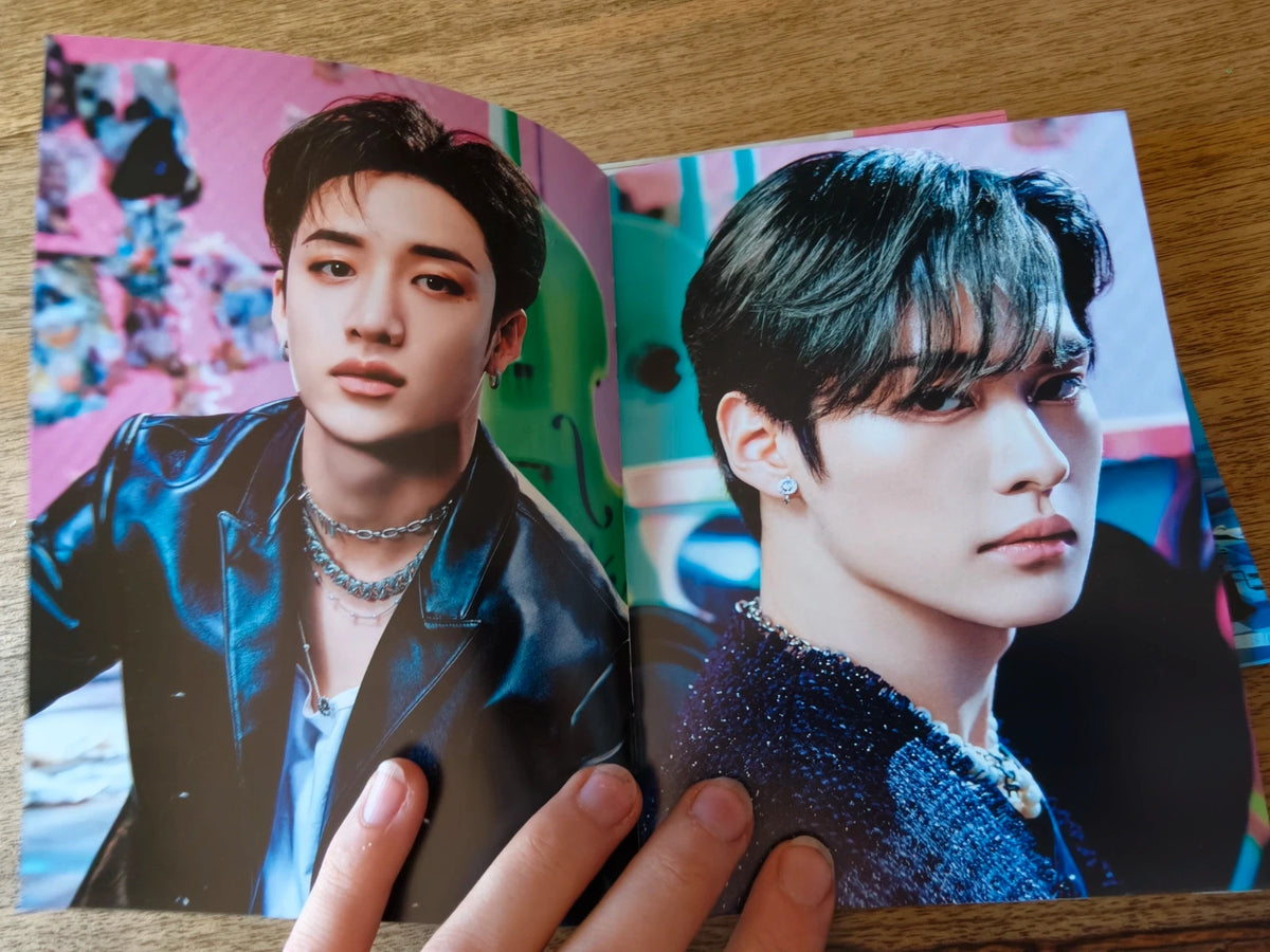 Stray Kids The Sound Japanese Album, open booklet showing two member portraits