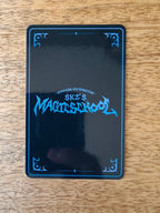 Stray Kids Magic School Box Tape Felix Photocard, black reverse with blue MAGIC SCHOOL logo