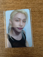 Stray Kids Felix Photocard HOP POB, blond portrait in a black top
