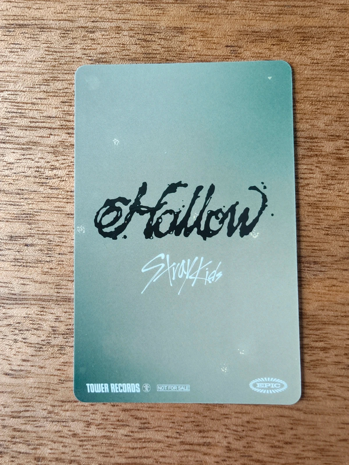 Stray Kids I.N Photocard Hollow POB Tower Records, mint reverse with Hollow logo