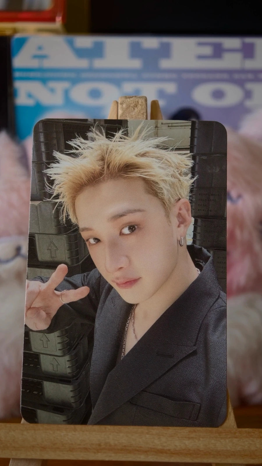 Stray Kids Bang Chan THIS & THAT Photocard (FANS Album Ver.), front portrait