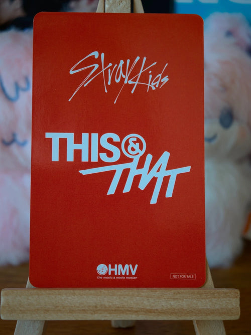 Stray Kids Felix THIS & THAT Photocard (HMV A POB), reverse of photocard