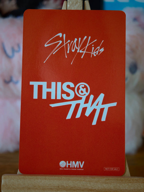 Stray Kids Hyunjin THIS & THAT Photocard (HMV A POB), reverse of photocard