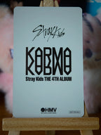 Stray Kids Lee Know KARMA Photocard (HMV Lucky Draw B), reverse of photocard