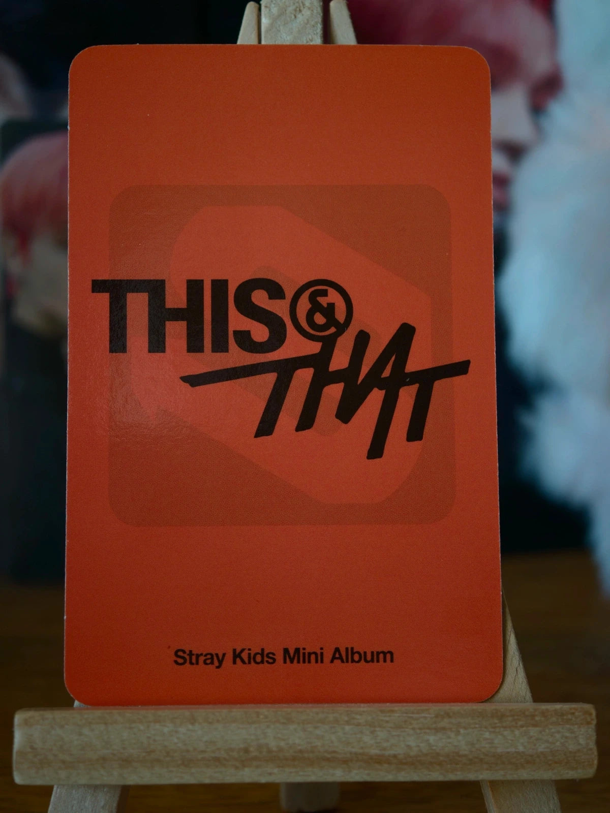 Stray Kids Hyunjin THIS & THAT Photocard (FANS Album Ver.), reverse of photocard