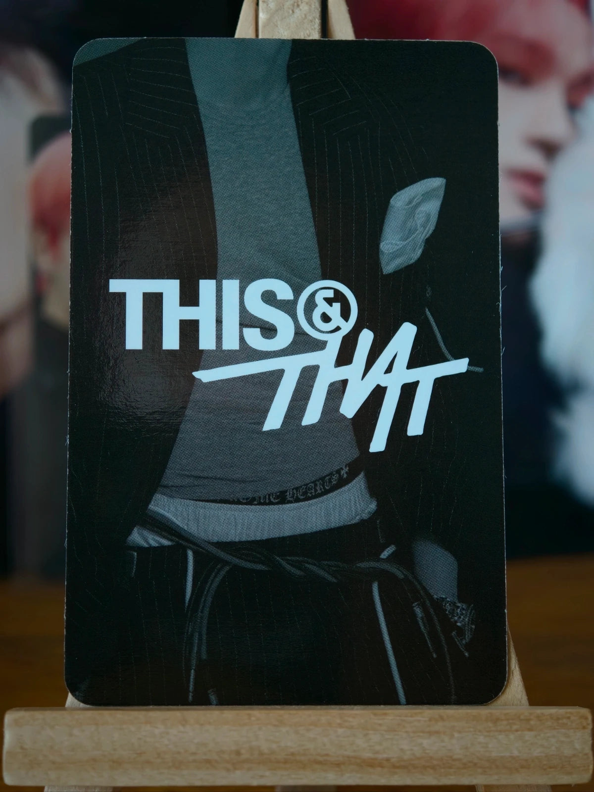 Stray Kids Bang Chan THIS & THAT Photocard (THIS Ver.), reverse of photocard